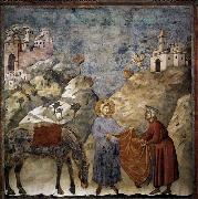 St Francis Giving his Mantle to a Poor Man Giotto